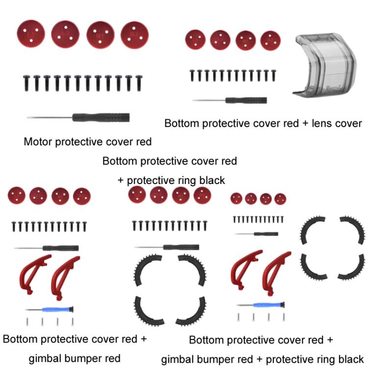 For DJI Avata 2 BRDRC Motor Dust Protection Cover Accessories, Specification: Bottom Cover + Gimbal Bumper + Protection Ring