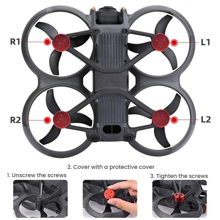 For DJI Avata 2 BRDRC Motor Dust Protection Cover Accessories, Specification: Bottom Cover + Protection Ring