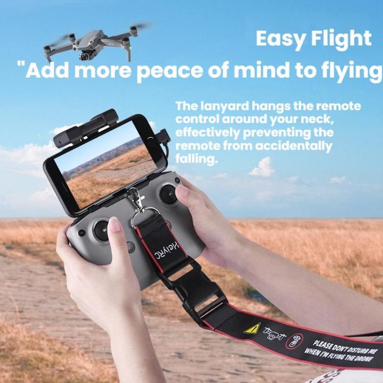 For DJI MINI 4 PRO/Mavic 3/AIR 3/NEO BRDRC Remote Control Widened Lanyard - Red Edge