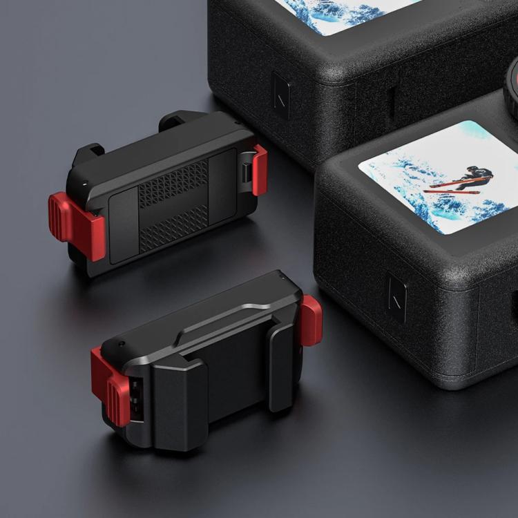 For DJI Osmo Action 5 Pro/Action 4/Action 3 Magnetic Quick Release Adapter with Cold Shoe Mount Base - Black