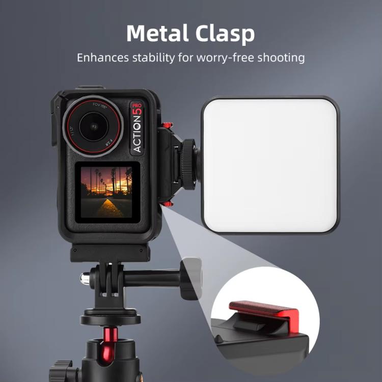 For DJI Osmo Action 5 Pro/Action 4/Action 3 Magnetic Quick Release Adapter with Cold Shoe Mount Base - Black