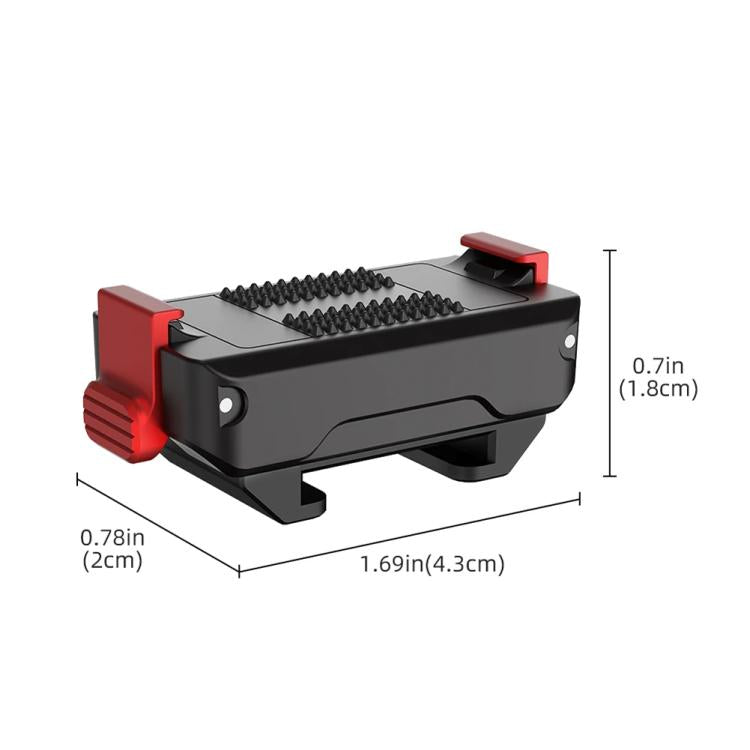 For DJI Osmo Action 5 Pro/Action 4/Action 3 Magnetic Quick Release Adapter with Cold Shoe Mount Base - Black