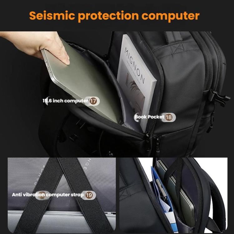 BANGE BG-7875 Large Capacity Shoulder Bag Business Travel Multifunctional Computer Backpack