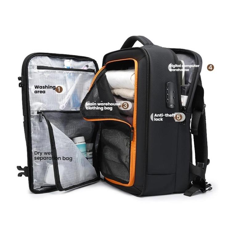 BANGE BG-7875 Large Capacity Shoulder Bag Business Travel Multifunctional Computer Backpack