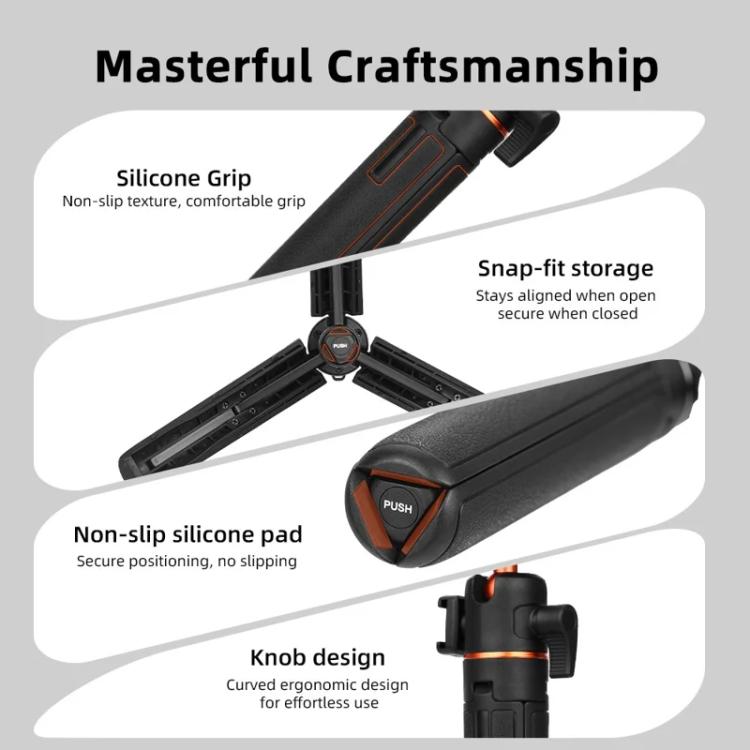Flymile 20-54cm Magnetic Quick-Release Tripod for Insta360 Ace Pro 2/X5/X4/X3/X2/Ace Pro/Ace - Black
