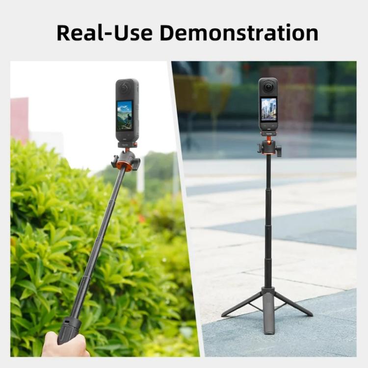 Flymile 20-54cm Magnetic Quick-Release Tripod for Insta360 Ace Pro 2/X5/X4/X3/X2/Ace Pro/Ace - Black