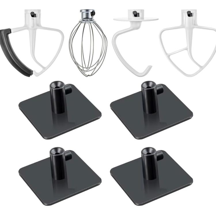 4pcs  Universal Stand Mixer Attachments Holders Storage Hook Accessory Organizer (White）