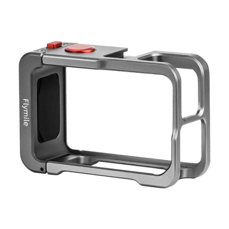 For DJI Osmo Action 5 Pro/4/3 Flymile Metal Protective Cage with Cold Shoe Mount - Metal Color