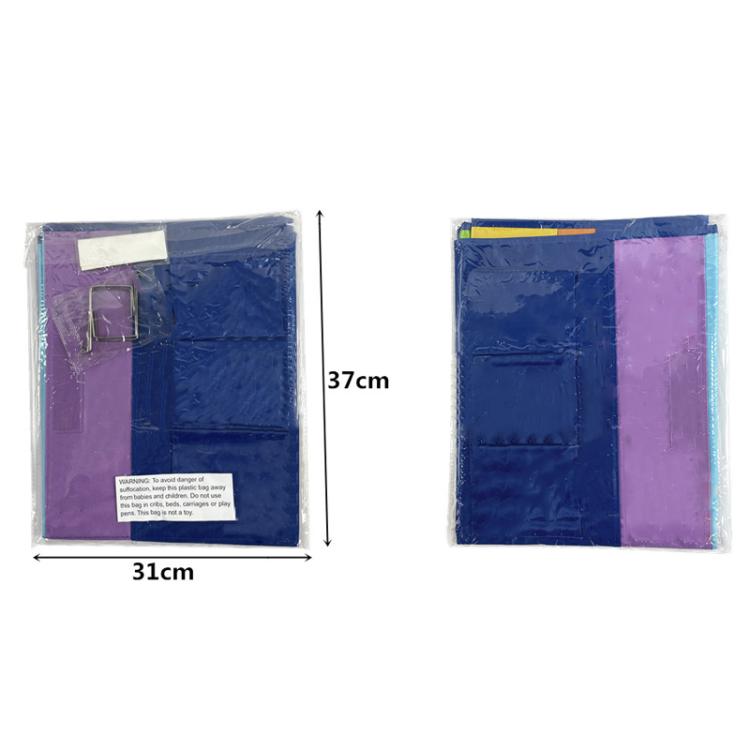 Book Magazine Storage Hanging Bag Wall Mounted File Storage Pouch Rainbow Hanging Bag - Rainbow Color