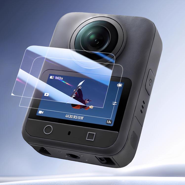 For DJI Osmo 360 Action Camera 2pcs /Pack Tempered Glass Screen Protector HD Anti-Scratch Lens Film - CN-218
