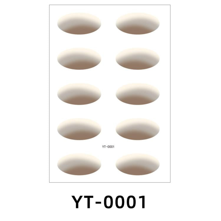 5sheets /Pack Waterproof Eye Shadow Tattoo Stickers Temporary Cosmetic Eye Stickers For Parties, Halloween, Cosplay YT-0001