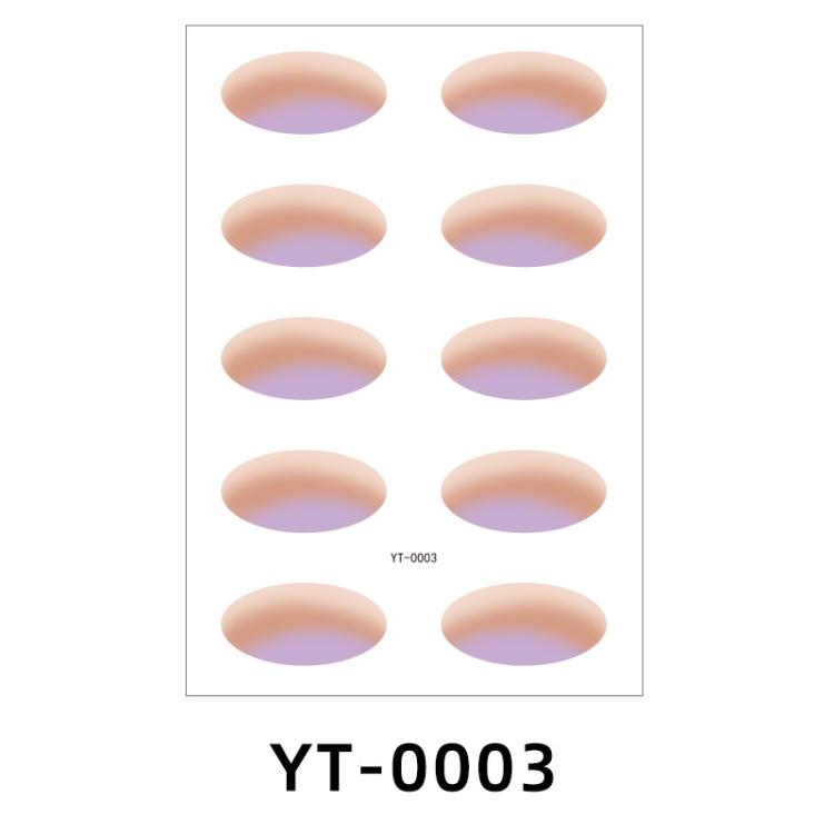 5sheets /Pack Waterproof Eye Shadow Tattoo Stickers Temporary Cosmetic Eye Stickers For Parties, Halloween, Cosplay YT-0003
