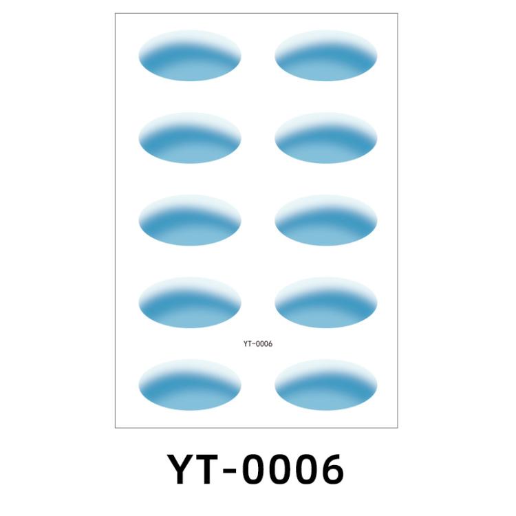 5sheets /Pack Waterproof Eye Shadow Tattoo Stickers Temporary Cosmetic Eye Stickers For Parties, Halloween, Cosplay YT-0006