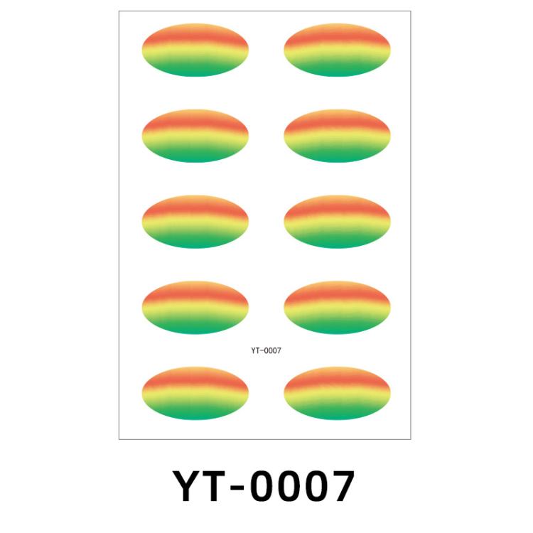 5sheets /Pack Waterproof Eye Shadow Tattoo Stickers Temporary Cosmetic Eye Stickers For Parties, Halloween, Cosplay YT-0007