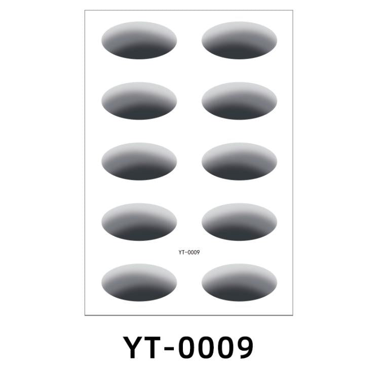 5sheets /Pack Waterproof Eye Shadow Tattoo Stickers Temporary Cosmetic Eye Stickers For Parties, Halloween, Cosplay YT-0009