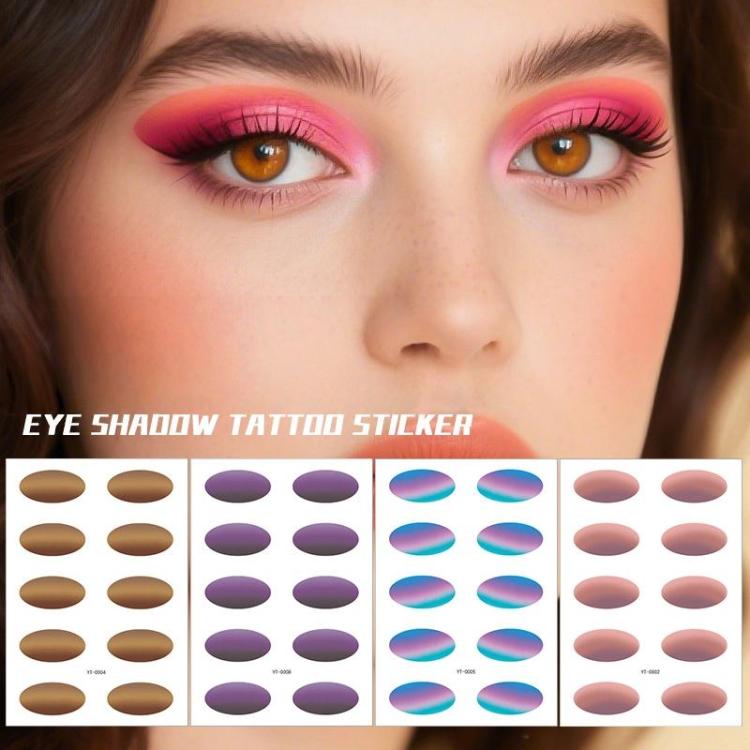 5sheets /Pack Waterproof Eye Shadow Tattoo Stickers Temporary Cosmetic Eye Stickers For Parties, Halloween, Cosplay YT-0007