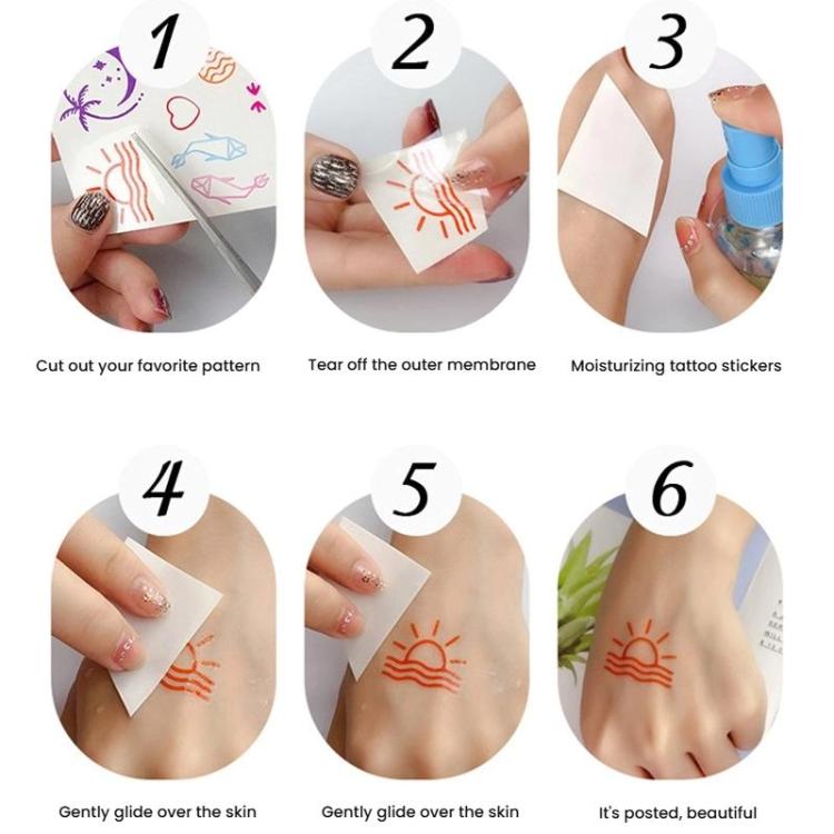 5sheets /Pack Waterproof Eye Shadow Tattoo Stickers Temporary Cosmetic Eye Stickers For Parties, Halloween, Cosplay YT-0005