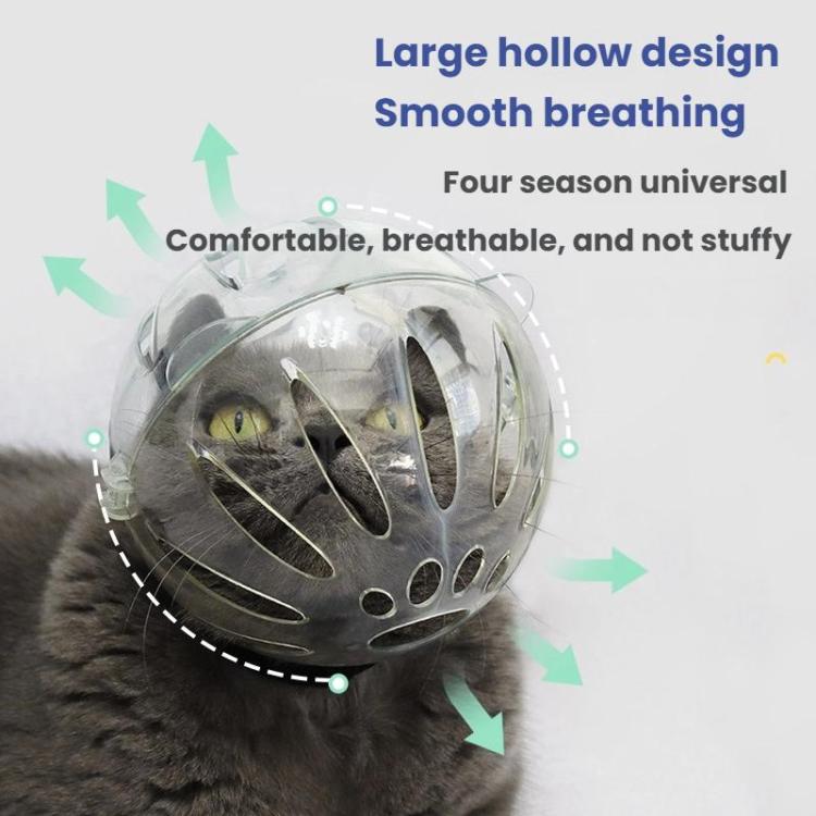 Cat Space Hood Anti-Bite Mouth Cover + Second-Generation Foot Cover, Color: Small Pink