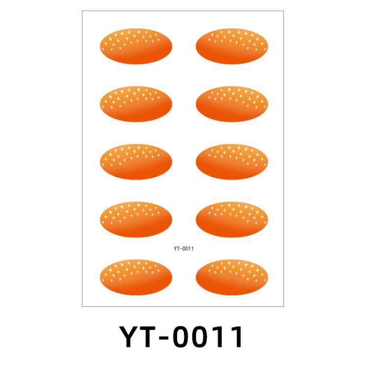 5sheets /Pack Glitter Eye Shadow Tattoo Stickers High Shine Stickers for Stage, Party, Halloween Makeup YT-0011