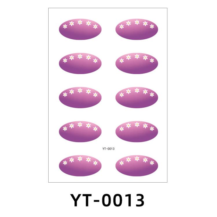 5sheets /Pack Glitter Eye Shadow Tattoo Stickers High Shine Stickers for Stage, Party, Halloween Makeup YT-0013