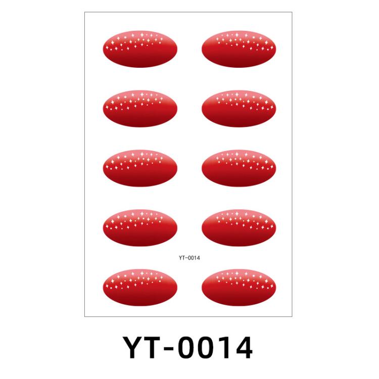 5sheets /Pack Glitter Eye Shadow Tattoo Stickers High Shine Stickers for Stage, Party, Halloween Makeup YT-0014