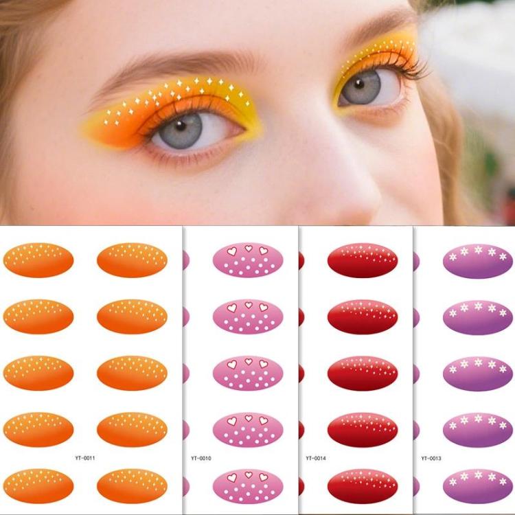 5sheets /Pack Glitter Eye Shadow Tattoo Stickers High Shine Stickers for Stage, Party, Halloween Makeup YT-0010