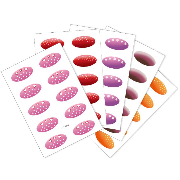 5sheets /Pack Glitter Eye Shadow Tattoo Stickers High Shine Stickers for Stage, Party, Halloween Makeup YT-0016