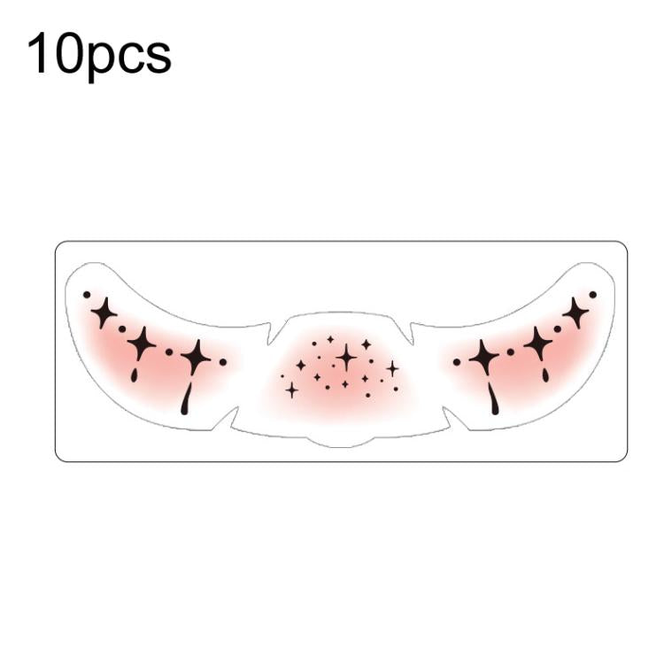 10pcs /Pack Realistic Freckle Tattoos Waterproof Fake Freckles Makeup Stickers For Halloween Costume Party QT-0175