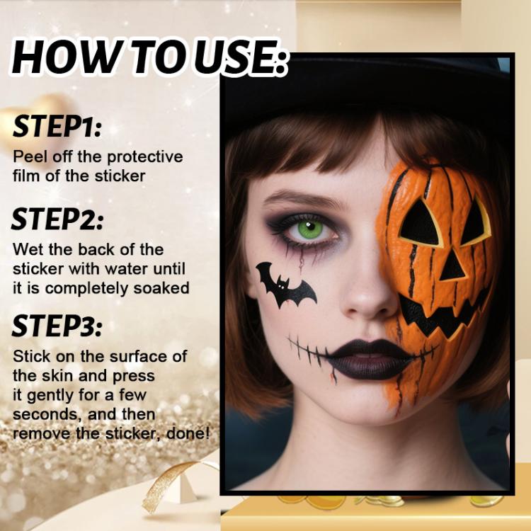 10pcs /Pack Realistic Freckle Tattoos Waterproof Fake Freckles Makeup Stickers For Halloween Costume Party QT-0178