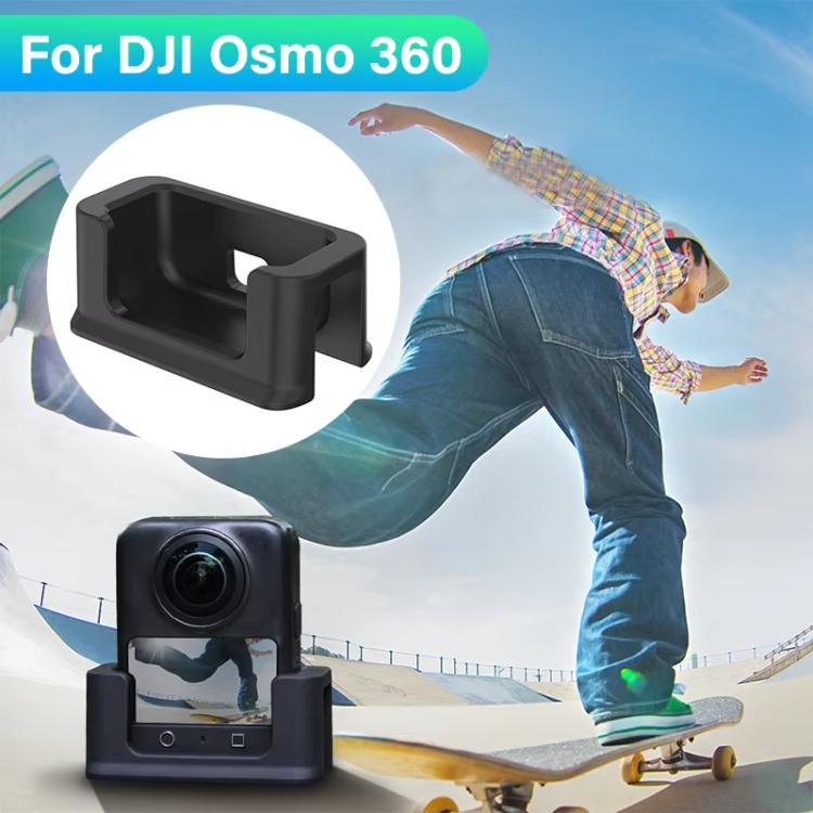 For DJI Osmo 360 Action Camera CYNOVA Silicone Mount Base Desktop & Car Holder - Black