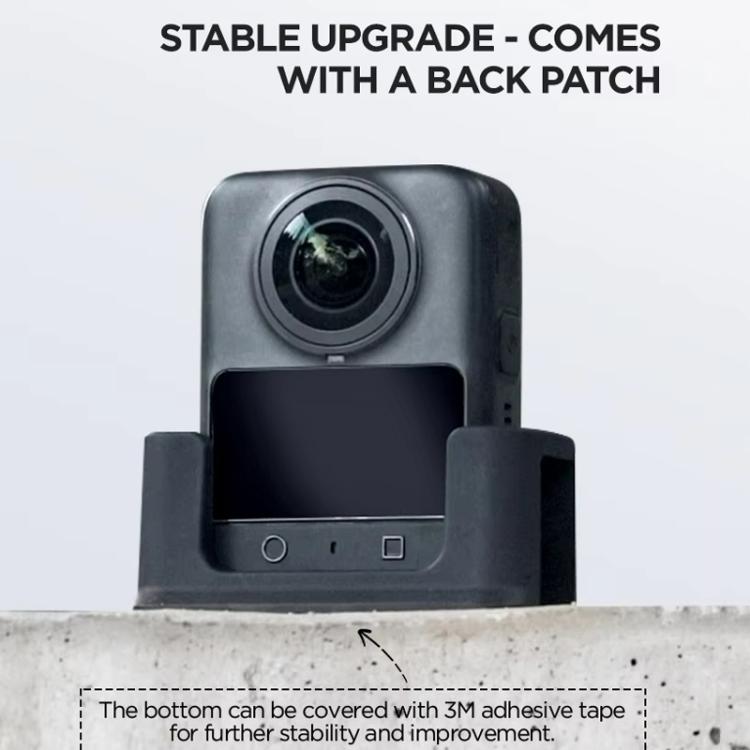 For DJI Osmo 360 Action Camera CYNOVA Silicone Mount Base Desktop & Car Holder - Black