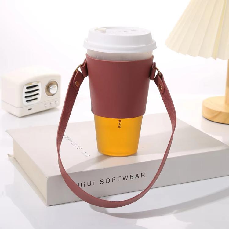 For 600/710/830ml Straw Cups Leather Portable Cup Covers