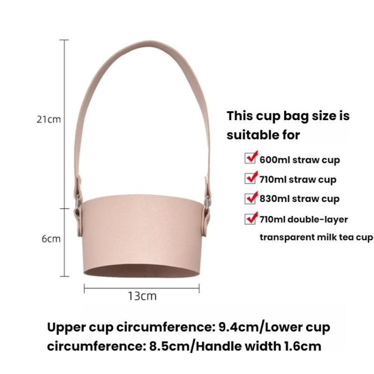 For 600/710/830ml Straw Cups Leather Portable Cup Covers