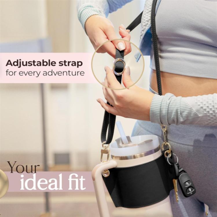 For 500/750/800ml Cup Slouchable Single Shoulder Leather Cup Cover