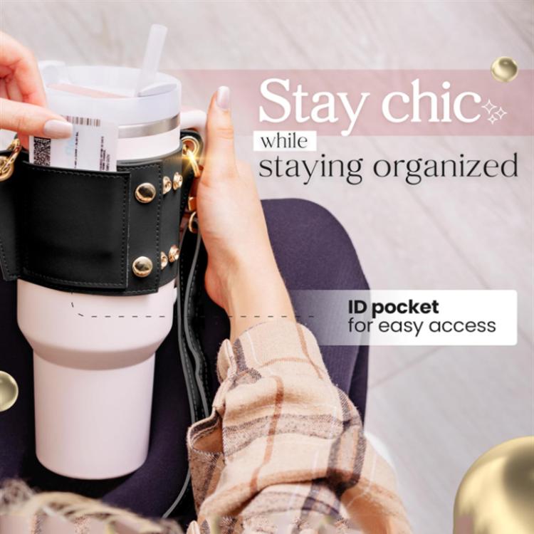 For 500/750/800ml Cup Slouchable Single Shoulder Leather Cup Cover