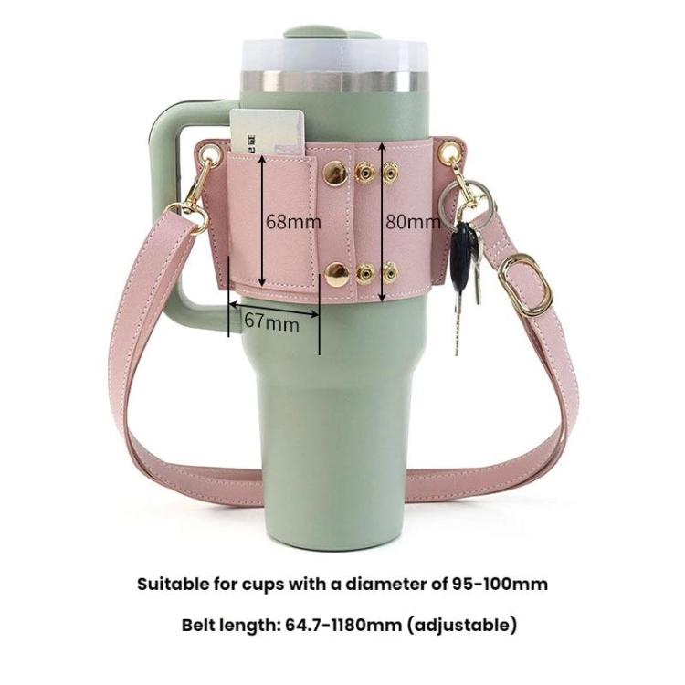 For 500/750/800ml Cup Slouchable Single Shoulder Leather Cup Cover