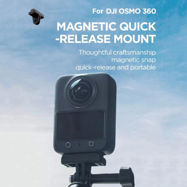 For DJI Osmo 360 CYNOVA Magnetic Quick-Release Base Adapter Camera Accessories - Black