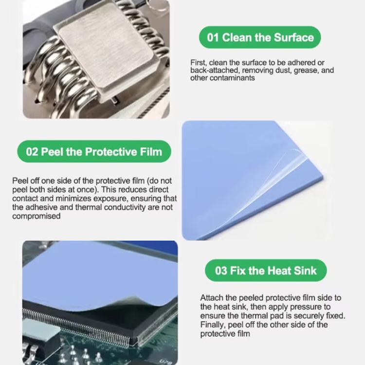 RELIFE RL-098 100pcs /Box Soft Compressible Insulating Thermal Silicone Sheet For Various Electronic Devices Components