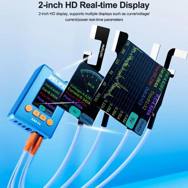 RELIFE XA4 Pro For Apple 8-16 Series One-click Power Cord Dual-port Design Supports Firmware Upgrade / Update