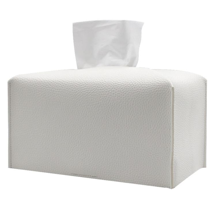 24x12.5x12.5cm Square Leather Paper Towel Box Paper Towel Bedroom Tissue Box