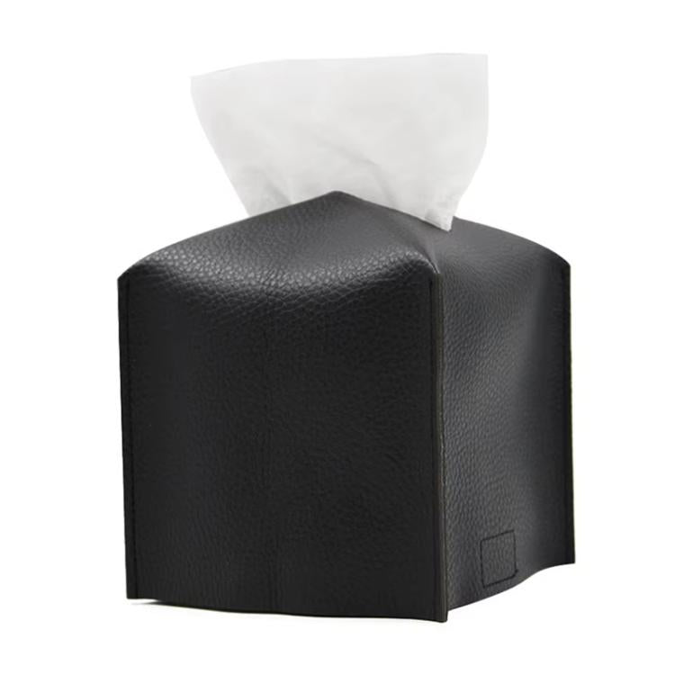 12.5x12.5x12cm Square Leather Paper Towel Box Paper Towel Bedroom Tissue Box