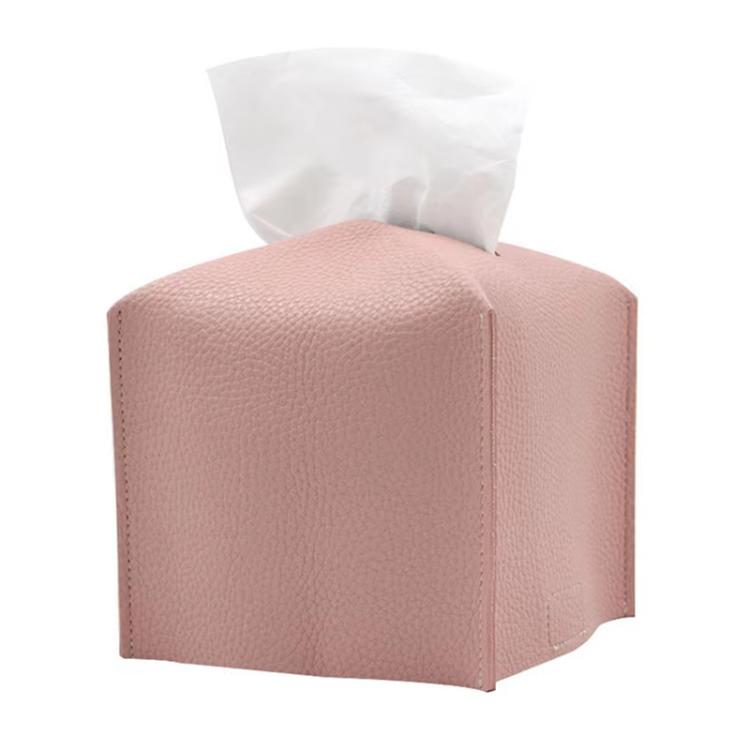12.5x12.5x12cm Square Leather Paper Towel Box Paper Towel Bedroom Tissue Box