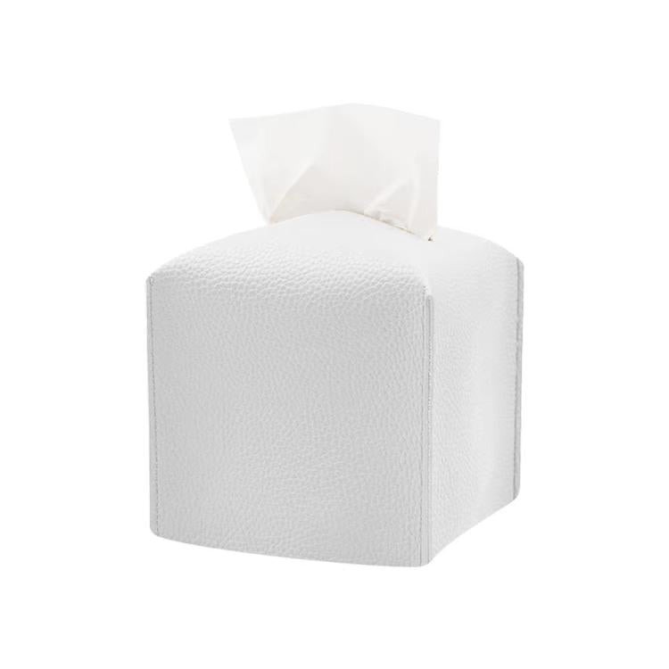 12.5x12.5x12cm Square Leather Paper Towel Box Paper Towel Bedroom Tissue Box