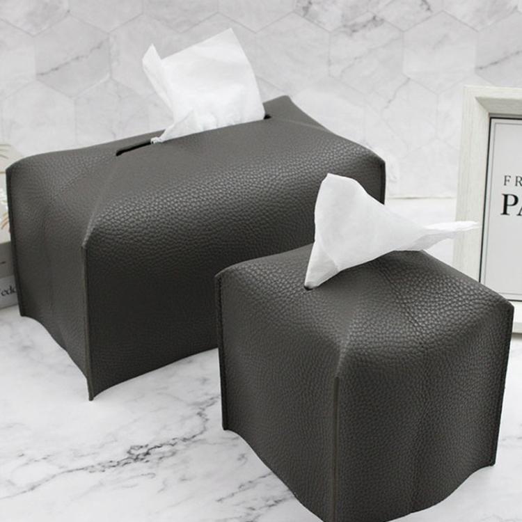 12.5x12.5x12cm Square Leather Paper Towel Box Paper Towel Bedroom Tissue Box