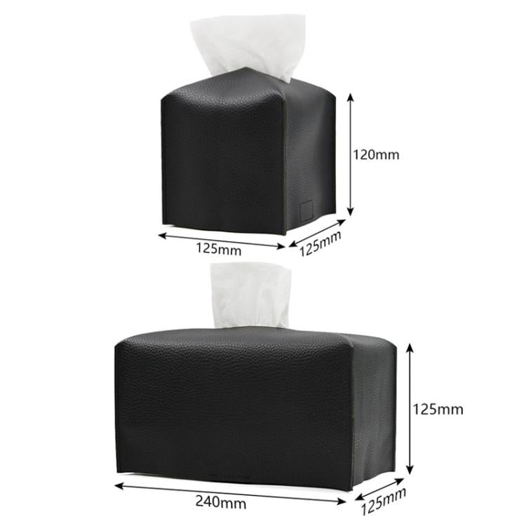 24x12.5x12.5cm Square Leather Paper Towel Box Paper Towel Bedroom Tissue Box
