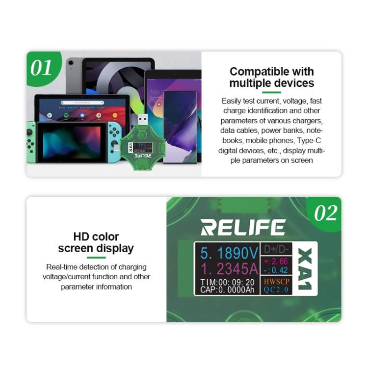 RELIFE XA1 Current Voltage Multifunctional Tester Mobile Phone Repair Current Voltage Testing Tool