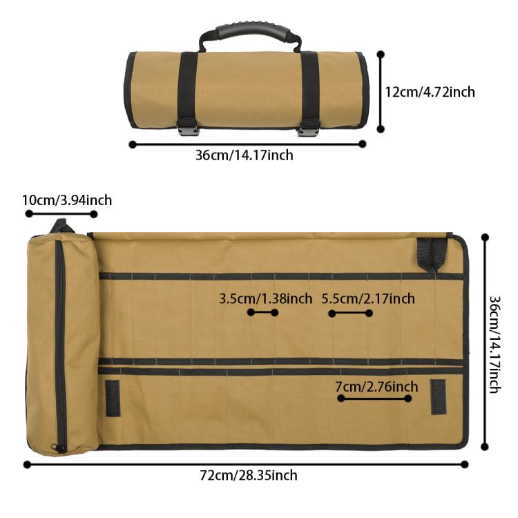 WESSLECO Thickened Wear-resistant Waterproof Parts Storage Tool Pack - Brown