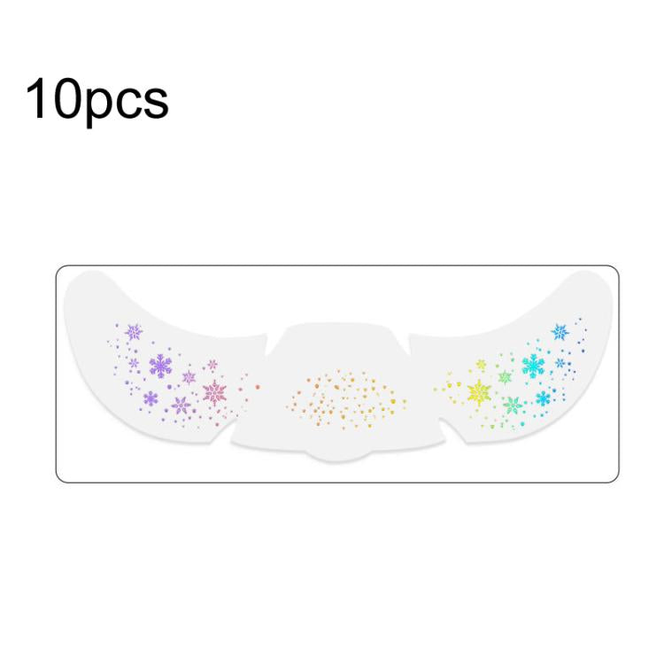 10pcs /Pack Laser Design Freckle Body Art Christmas Temporary Tattoos & Face Stickers QT-0202