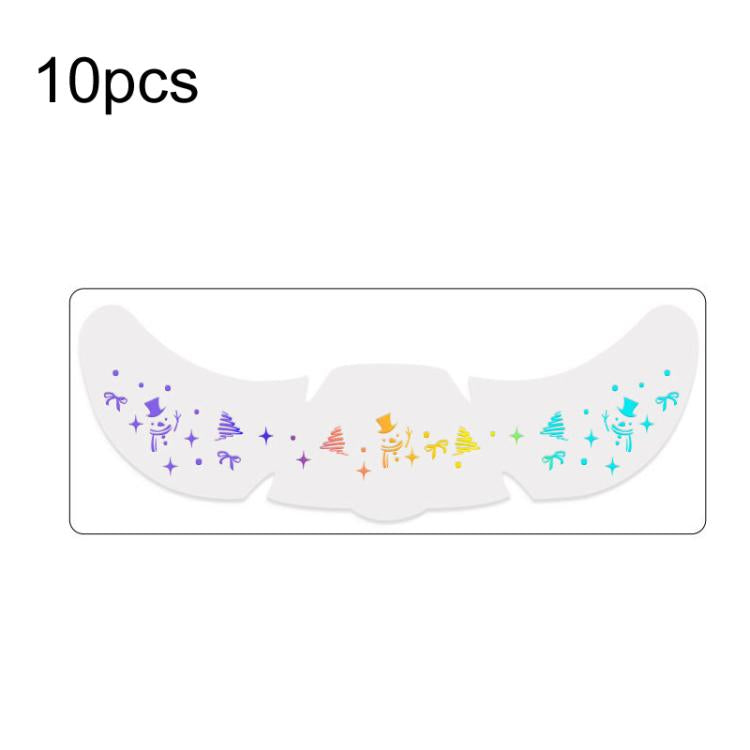 10pcs /Pack Laser Design Freckle Body Art Christmas Temporary Tattoos & Face Stickers QT-0204