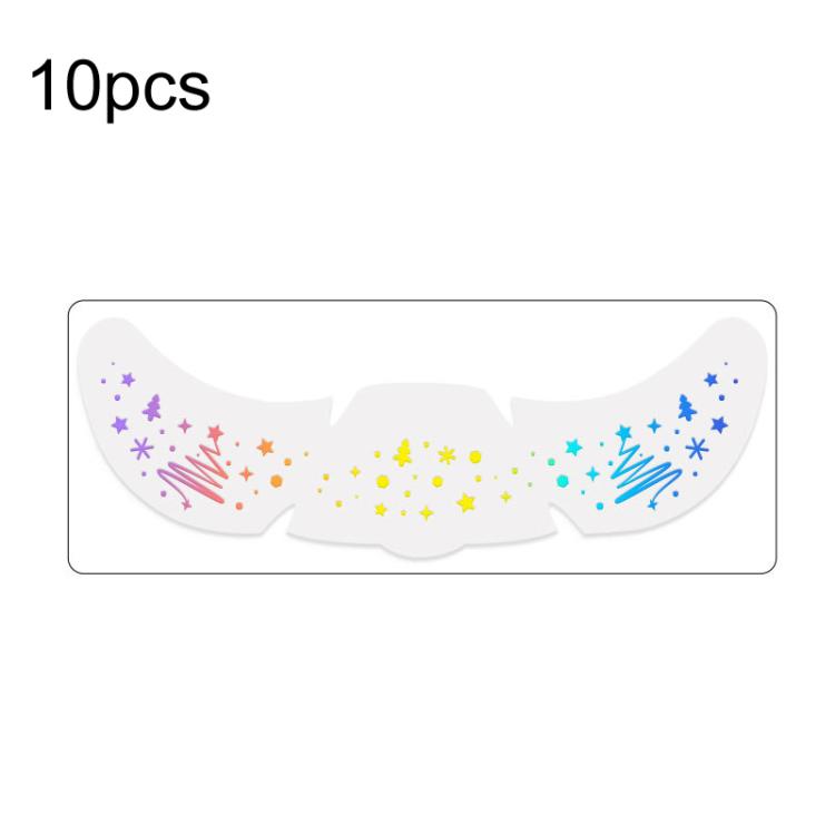 10pcs /Pack Laser Design Freckle Body Art Christmas Temporary Tattoos & Face Stickers QT-0206
